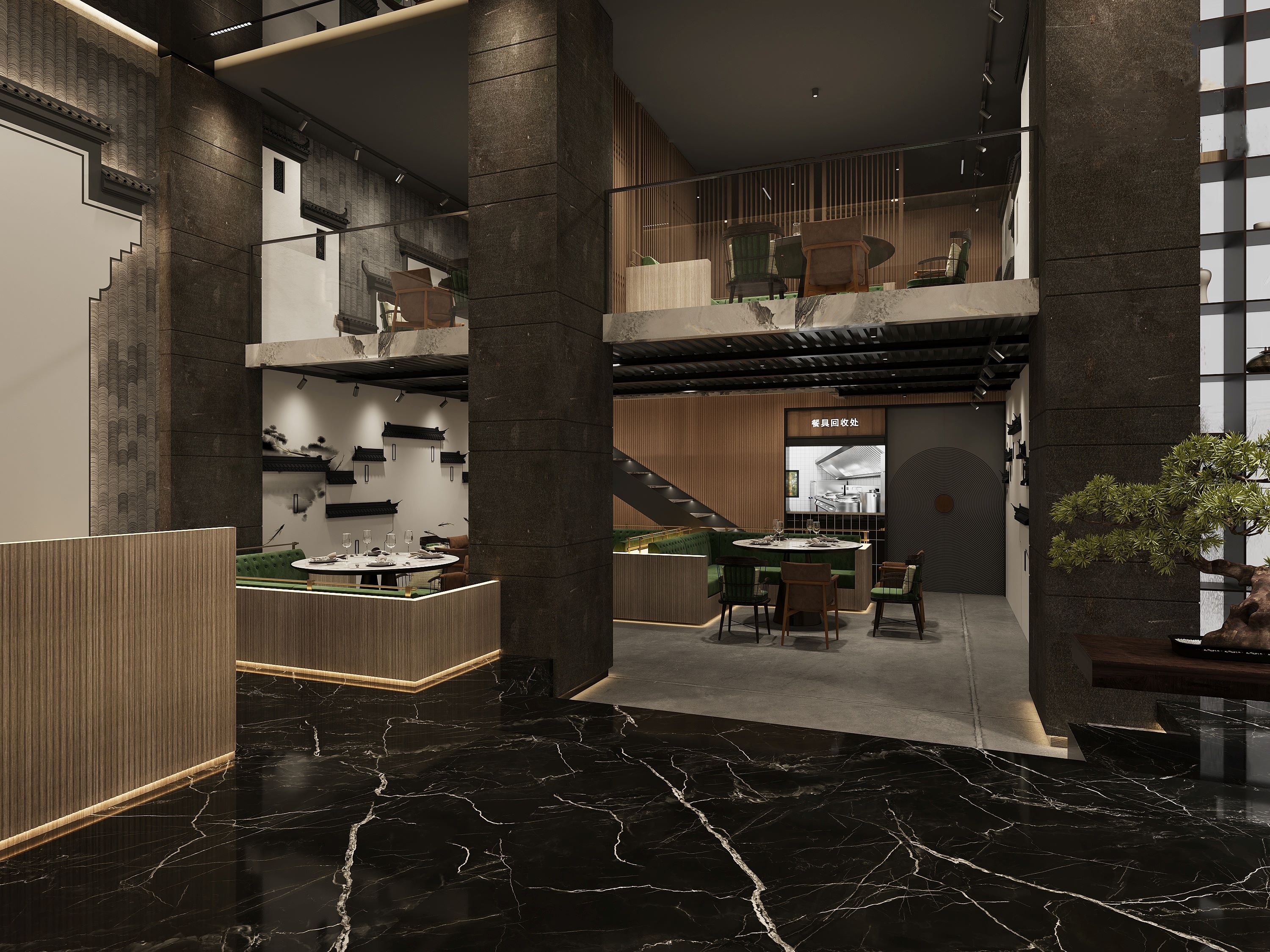 【餐飲裝修】新派本土私房菜館,喧囂與寧靜在這里碰撞(圖4) 大圖4-4.jpg